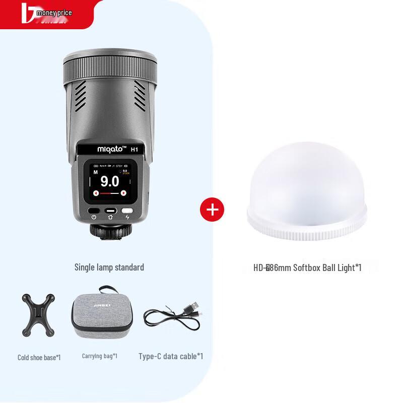 JINBEI H1 Round Head LED On-Camera Flash with TTL HSS