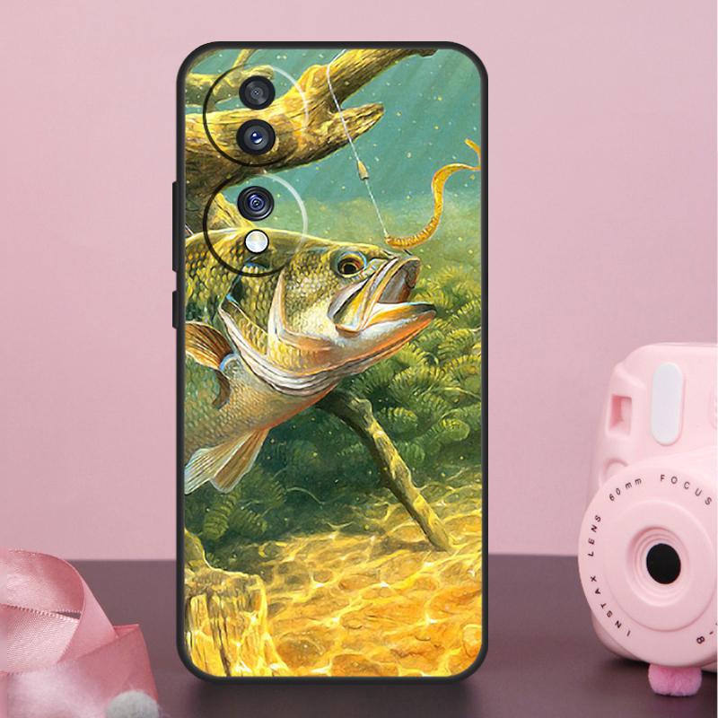 Bass Fishing Lake Fisherman Case For Honor 400 200 Pro 50 70 90 X9a X9b X9c X9d X8b X8c Win Magic 8 Pro 5 6 7 Lite Cover