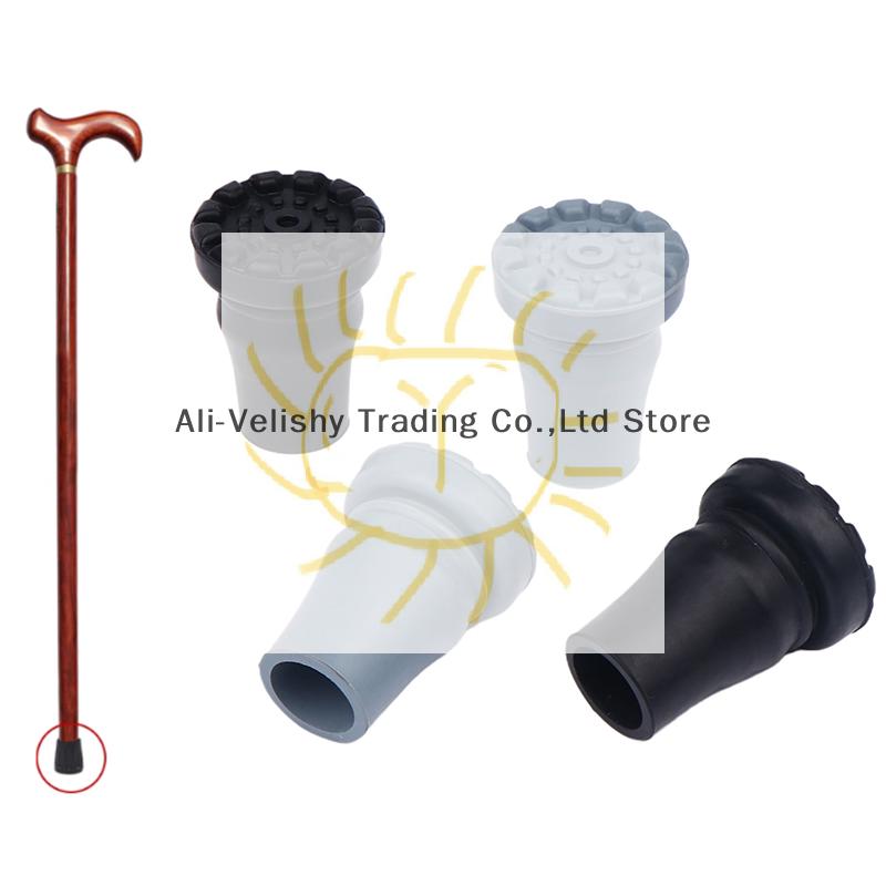 16/19mm Crutch Ferrules End Safety Soft Replacement Rubber Tip Cane Walking Stick Crutches Mobility Aid