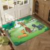 C-Curious Mokey G-George Floor Mat Soft Thickened Absorbent Non-Slip Bedroom Living Room Door Mat Home Decor Flannel Rugs
