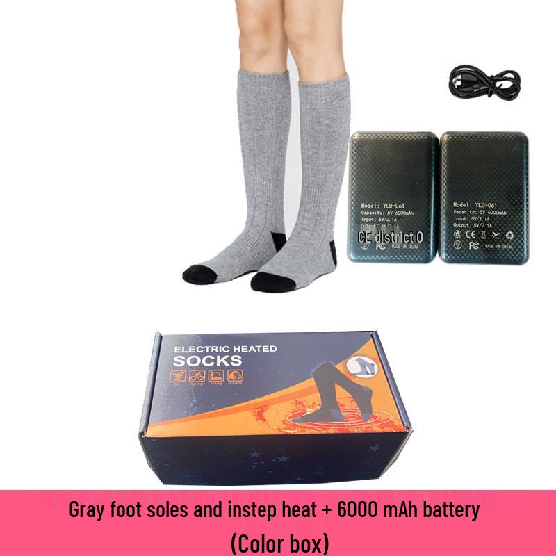 Rechargeable Electric Heated Socks - Unisex Winter Foot Warmers