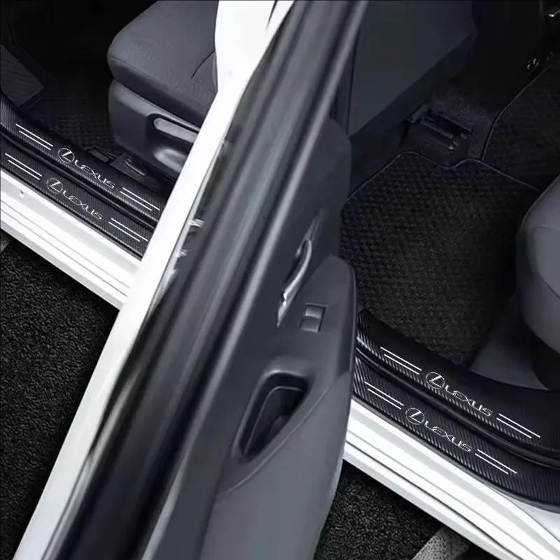 Carbon Fiber Car Sticker Auto Door Threshold Waterproof Stickers For Lexus CT ES GS NX IS250 CT200h IS300h ES300h ERX400h NX300h