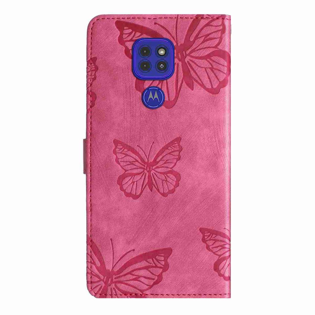 For Motorola Series.Moto E13 E20 G05 G54 Edge 40 Edge 50 Edge 60...Faux Leather Wallet Case with Butterfly Design,Card Slots & Shockproof Protection