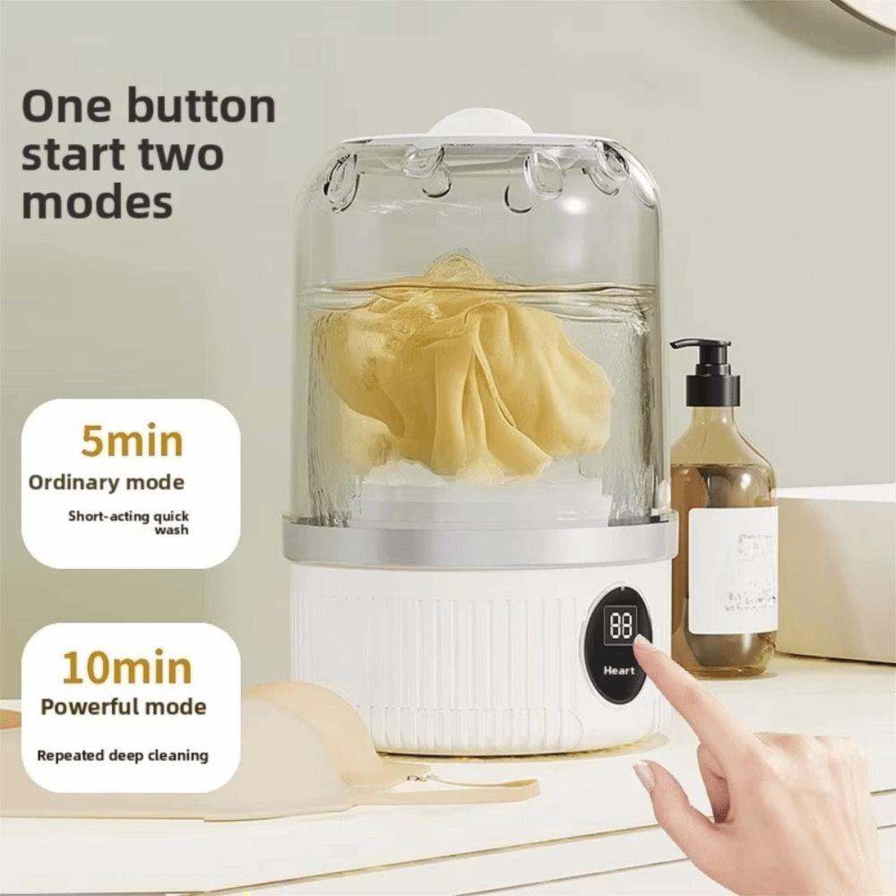 Rechargeable Portable Washing Machine Cordless Mini Washer 1L Underwear and Socks Washer  Dormitory