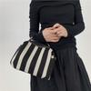 Women'S Sewn Mesh Striped Shoulder Bag, Personalized Simple And Versatile Messenger Handbag