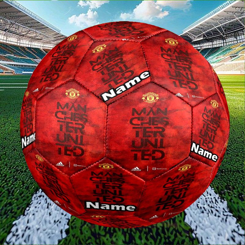 Custom Name Personalized Manchester Football F.C-A Print Size 5 Soccer Ball Training & Match Football, for Team, Kicking, Gift for Football Enthusiast