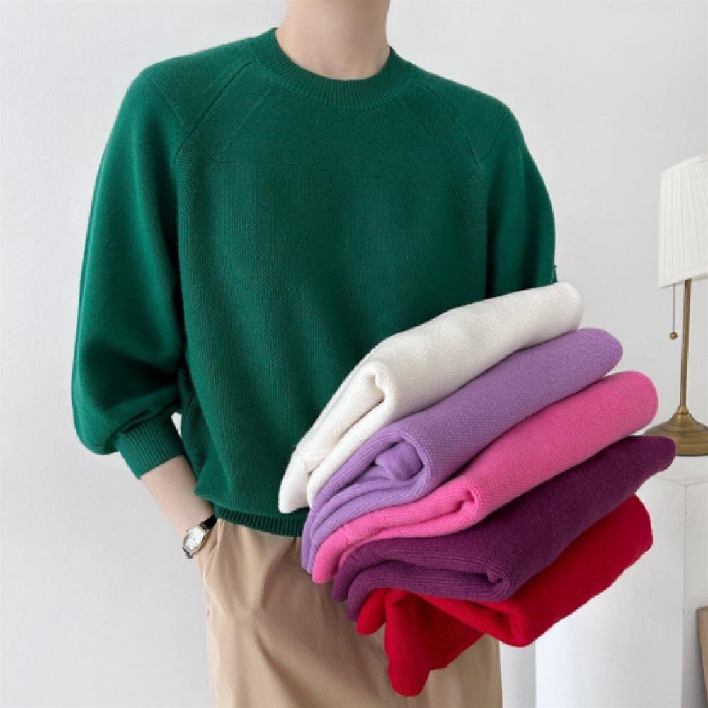 New Arrivals Open Run Women Vivid 6 Colors Raglan 7 Sleeve Waffle Knit Fall