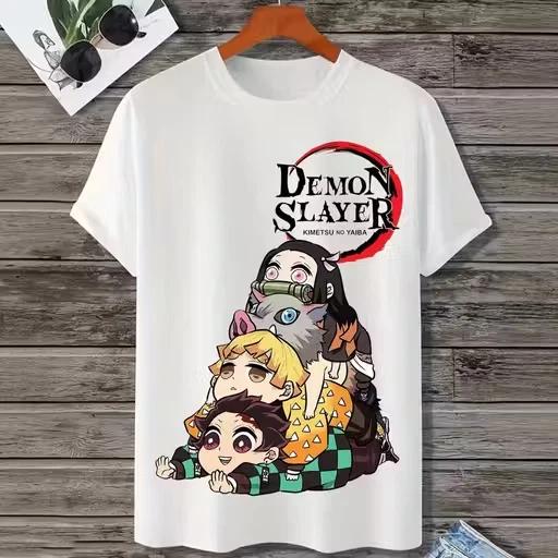 Anime Demon Slayer Funny Tanjiro And Friends White TShirt S