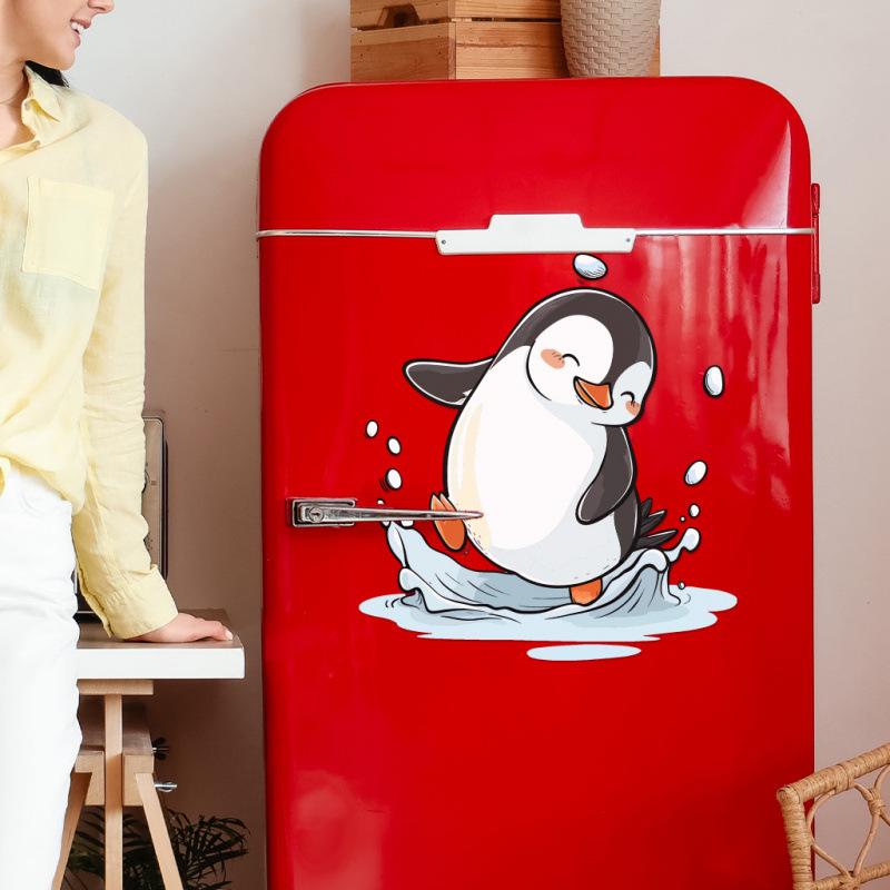 Creative Self-Adhesive Cute Penguin Toilet Sticker for Bathroom Decoration