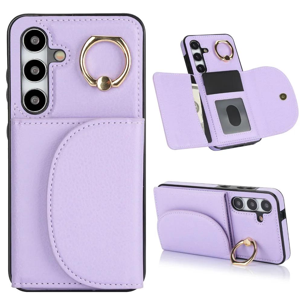 

Чехол-кошелек с кольцом-подставкой для карт Samsung Galaxy S21 S23 FE S22 S24 Ultra Plus A54 A53 A52S A52 A73 A72 A15 A14 A13 5G A71 A51 4G Galaxy S22