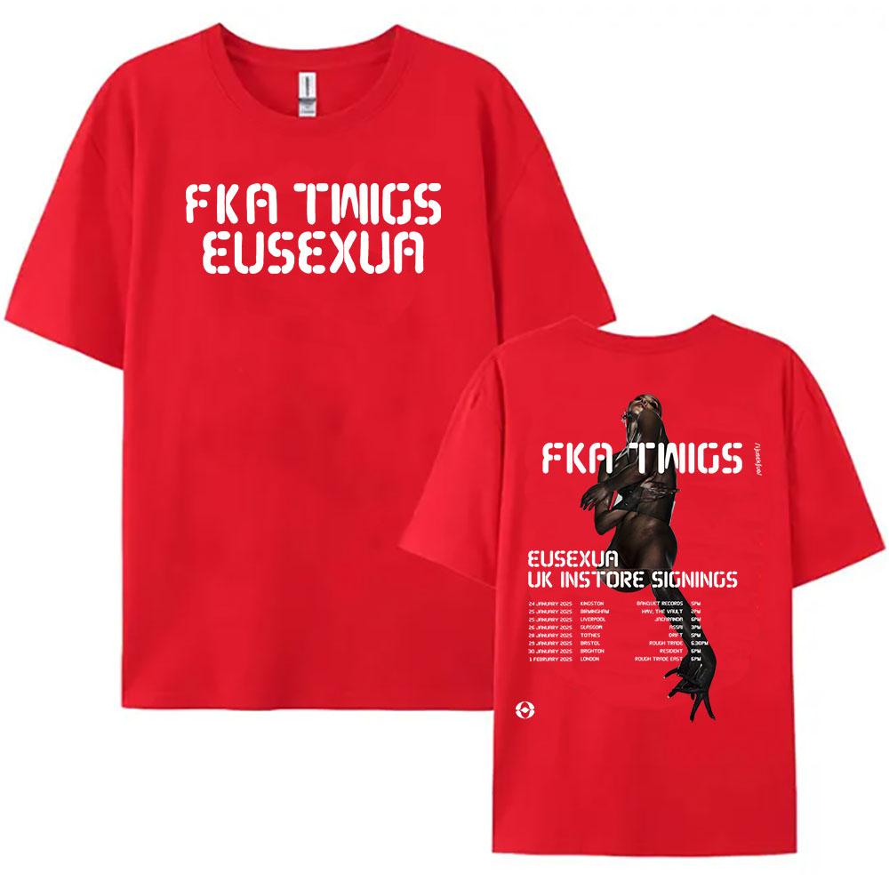 2025 Album Eusexua 2025 Tour Tshirts Singer FKA Twigs Printing Tshirt Cotton Soft Short Sleeve Teeshirt Unisex Streetwear Tees