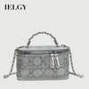 Ladies Messenger Bag Trendy Solid Color Unique Chain Shoulder Box Bag