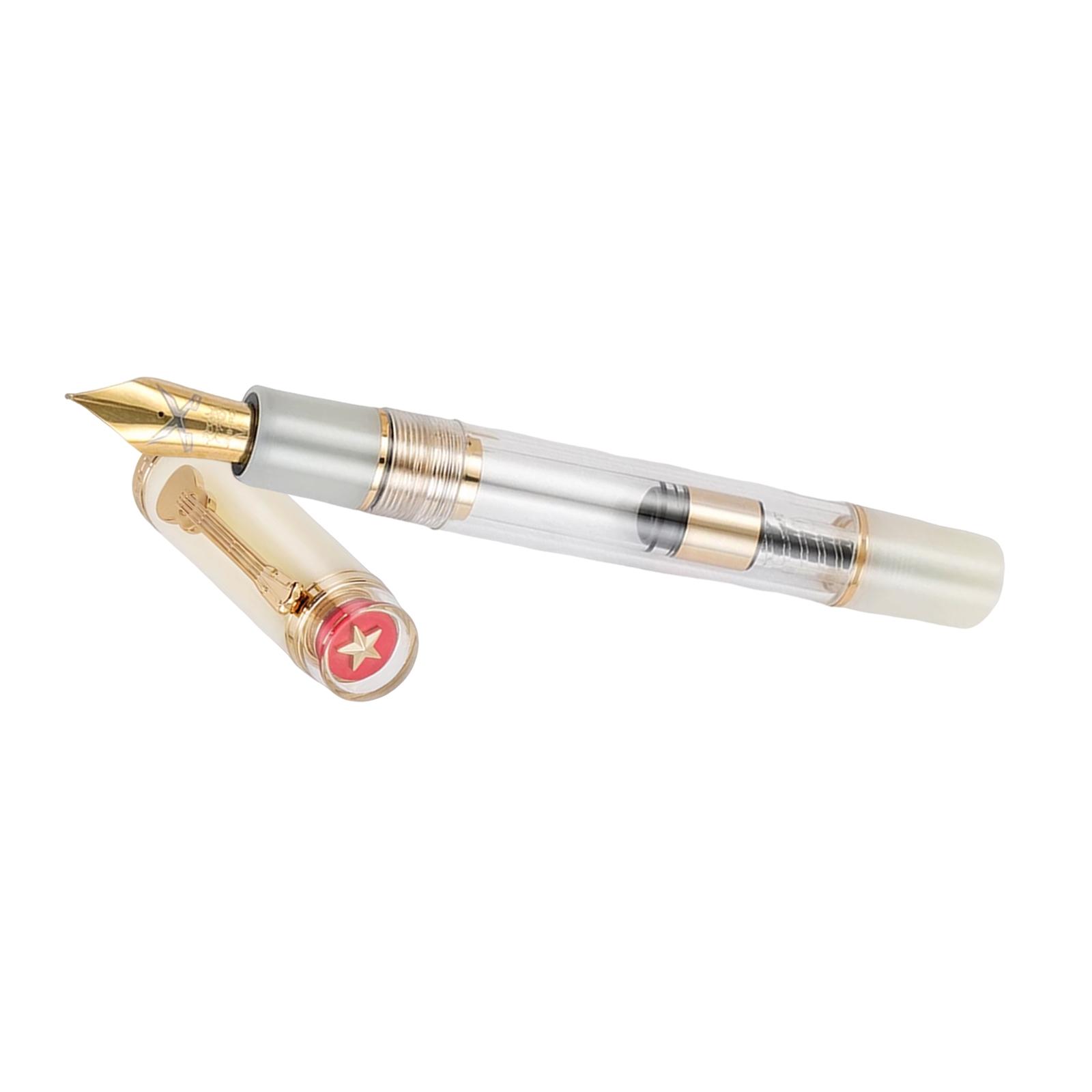 

Fountain Pen, Jinhao 1935, Transparent White Resin, F Nib, M Nib, Calligraphy Pen, Gift Set, Smooth Writing, Elegant Design, Stationery Gift M світло-жовтого кольору