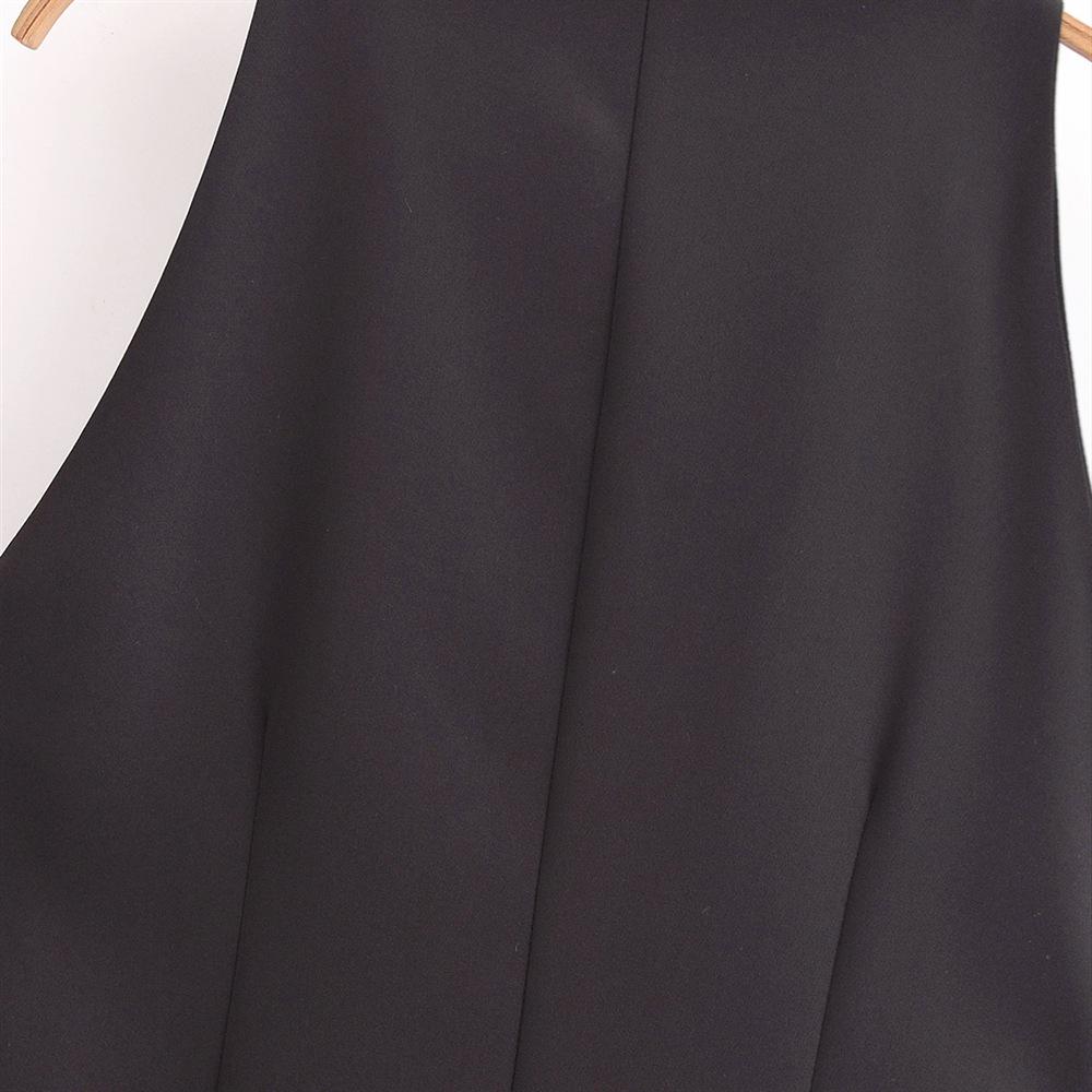 2025 Spring Women's Sexy Solid Sleeveless Off-Shoulder Hollowed Short Dress