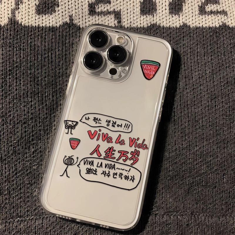 Clear Transparent Fashion Korean INS Phone Case For IPhone 17 Air 16 15 14 13 12 11 Pro Max 16E Y2K Soft Back Protective Cover