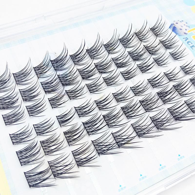 Lazy Fox Eye Style Baby Bend Eyelashes: 10-Row, Large Capacity, Natural Look, Perfect for Beginners