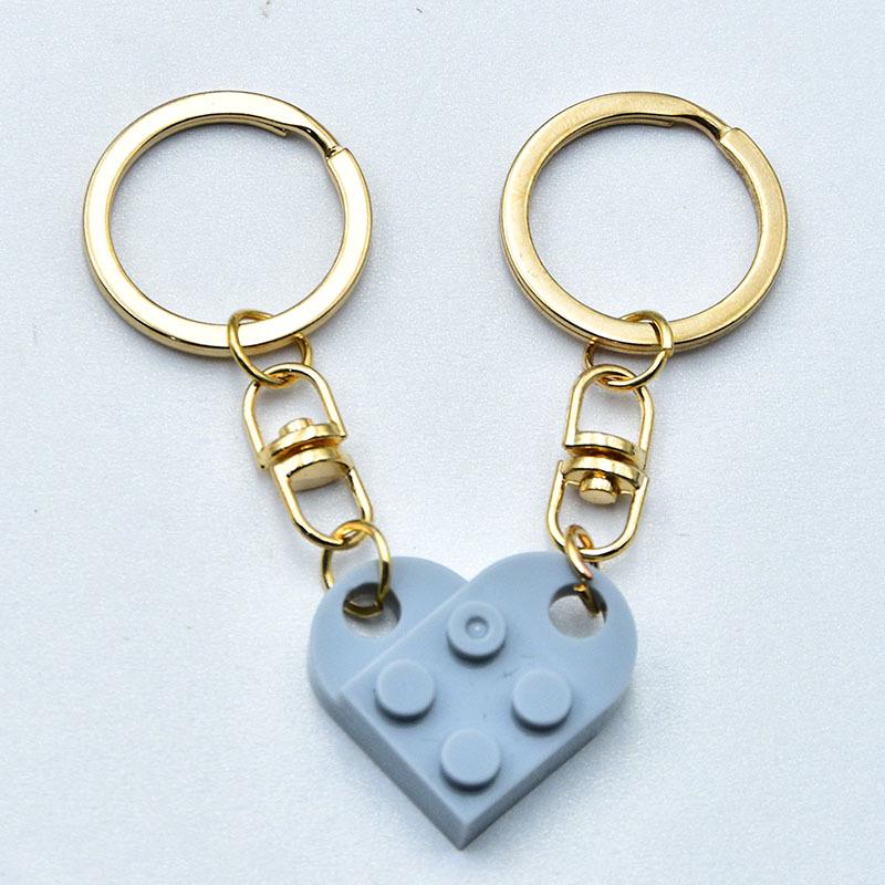 Colorful Detachable Heart Keychain Pendant Gift