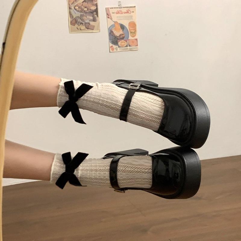 Fashion Women Mary Jane Shoes Ladies Concise Outdoor Pumps Spring Autumn Cute Single Shoe Women Dress Leather Lolita Shoes Women Loafers