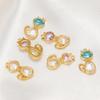 4Pcs Stainless Steel Zircon Animal Cute Cat Charms for DIY Jewelry Findings Necklace Kids Bracelet Girls Pendant Earrings Making