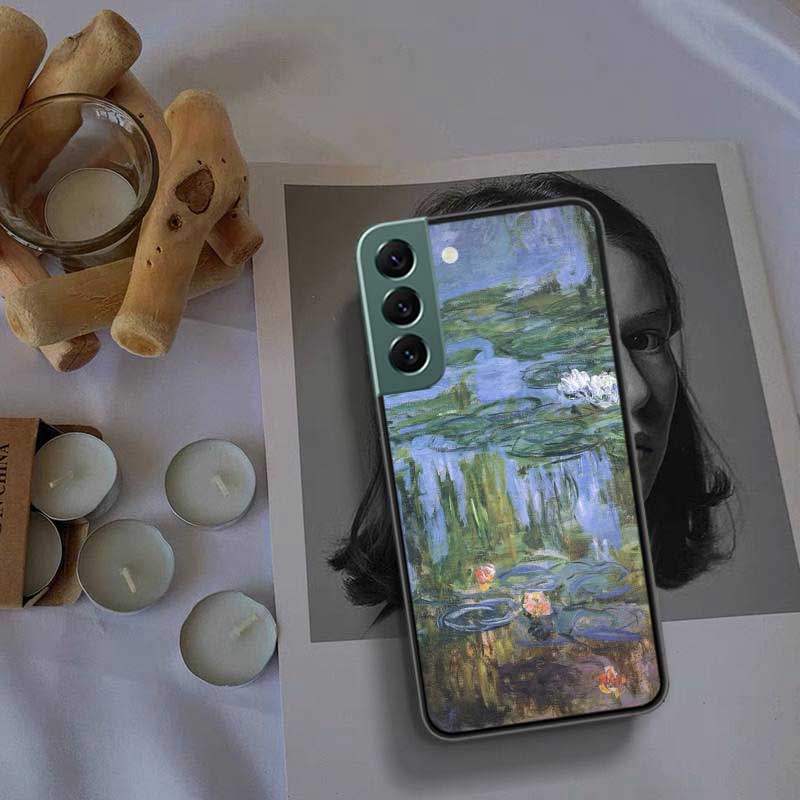 Claude Monet Garden Lotus Bridge Phone Case For Samsung A02 A03 A03S A04 A04S Galaxy A55 A35 A25 A15 S10 Lite A9 A8 A7 A6 Plus A