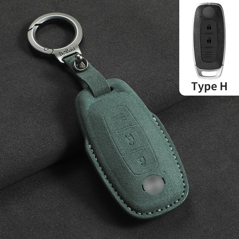 Suede Car Key Case Cover Shell For Nissan X Trail T32 Rogue Patrol Murano Htrail Maxima Altima Qashqai Leather Sylphy Key Bag