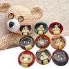 100 ks Kreslený potisk Kitty Dřevěné knoflíky Udělej si sám šicí košile Scrapbook Tašky Dekor