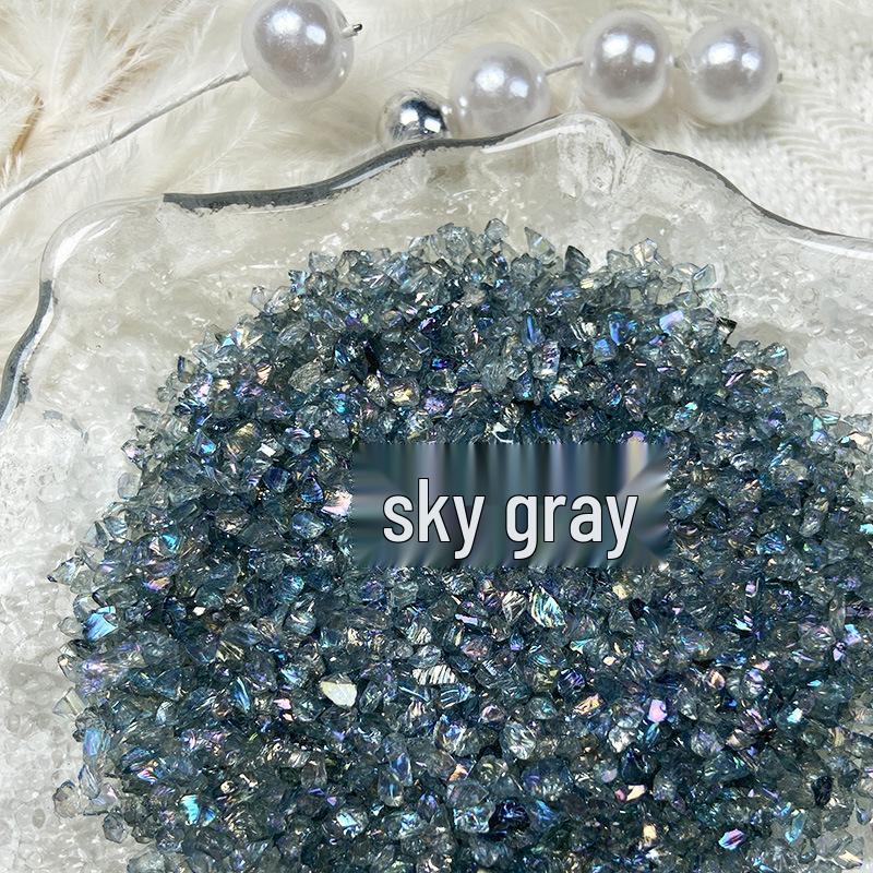 Handmade Iridescent Crushed Stone Nail Art Decorations