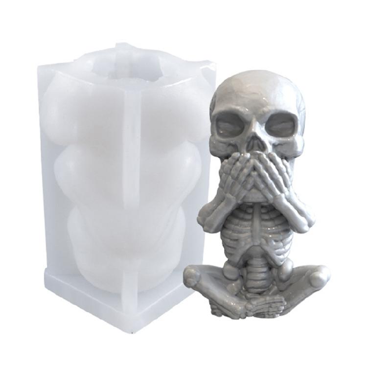 

Multifunctional Crafting Mold Skull Shape Candle Making Supplies Suitable for Epoxy Resin Crafts Decorative Ornament