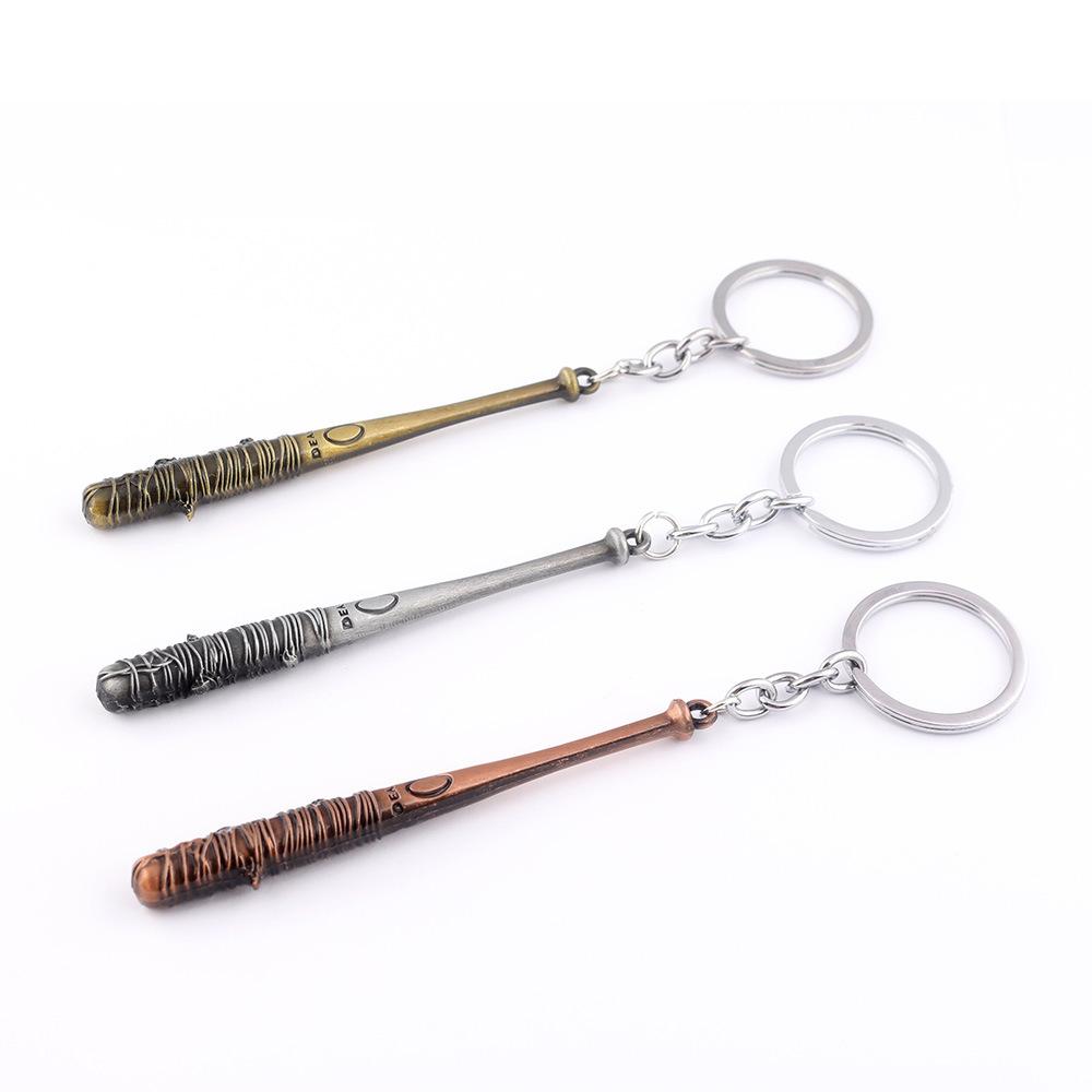 Fashion Vintage Charm The Walking Dead Keychain Negan'S Bat Lucille Keyring Baseball Key Chain For Men Jewelry Accessories Gifts