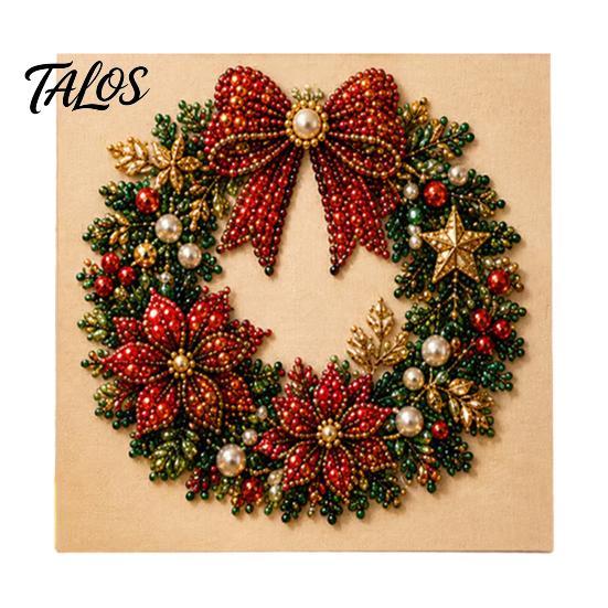 Regali di Natale pensati per gli appassionati Kit Artistico Pittura su Tela con Perle Finte Fai da Te, Kit per Artigianato con Perline Divertimento in Famiglia Adulti, Principianti, Babbo Natale Carino