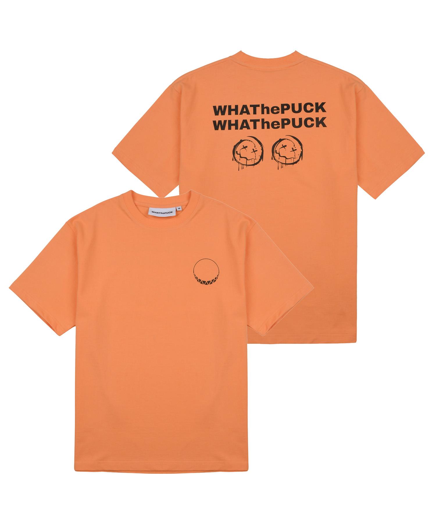 What The Fuck W Logo Smile X 2 X T-Shirt White Orange Xl