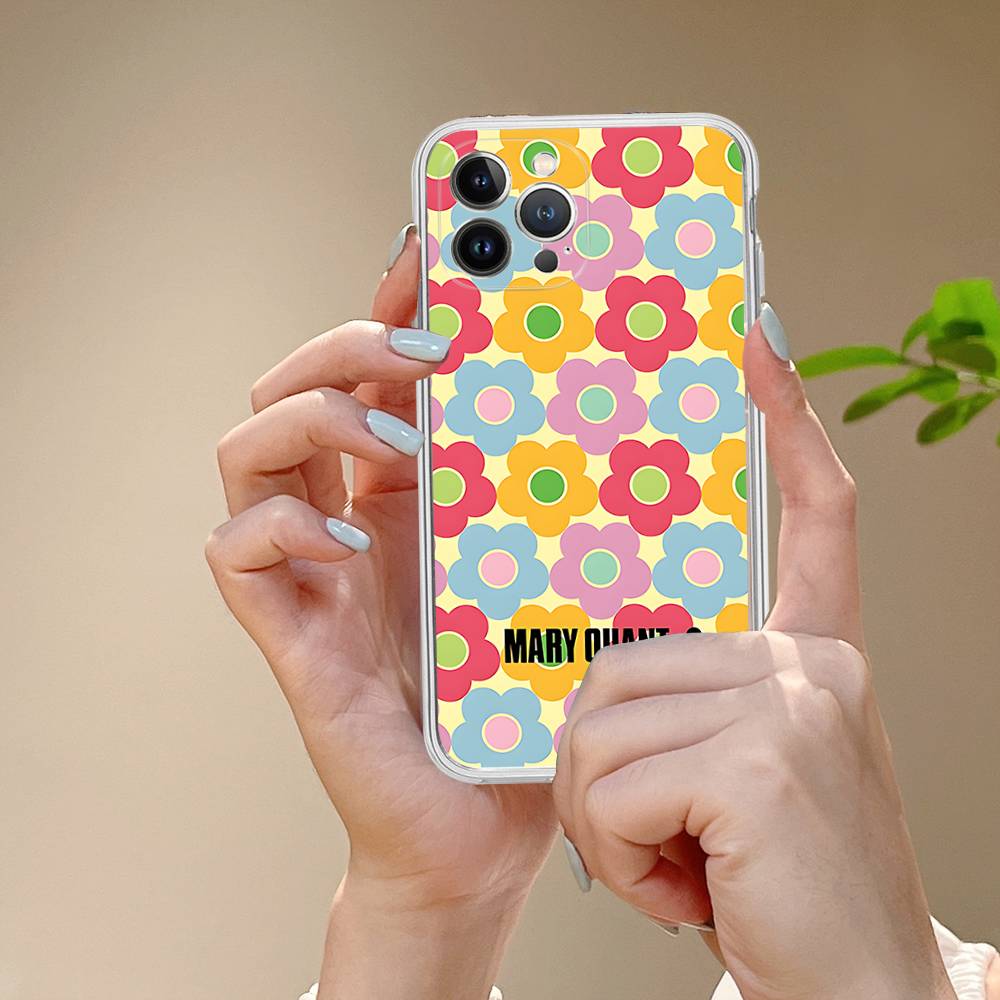 

Fashion Pop Mary Quant Transparent Soft Phone Case For IPhone 15 12 14 16 17 13 Plus 11 Pro Max 13 Pro iPhone 17 Air