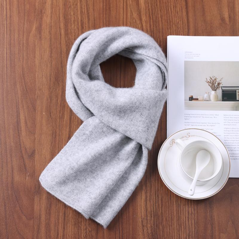 2025 Winter New Fashion Solid Color Cahsmere Scarf Women Outdoor Keep Warm Soft Men Solid Color Wool Knitted Long Scarves 160*26