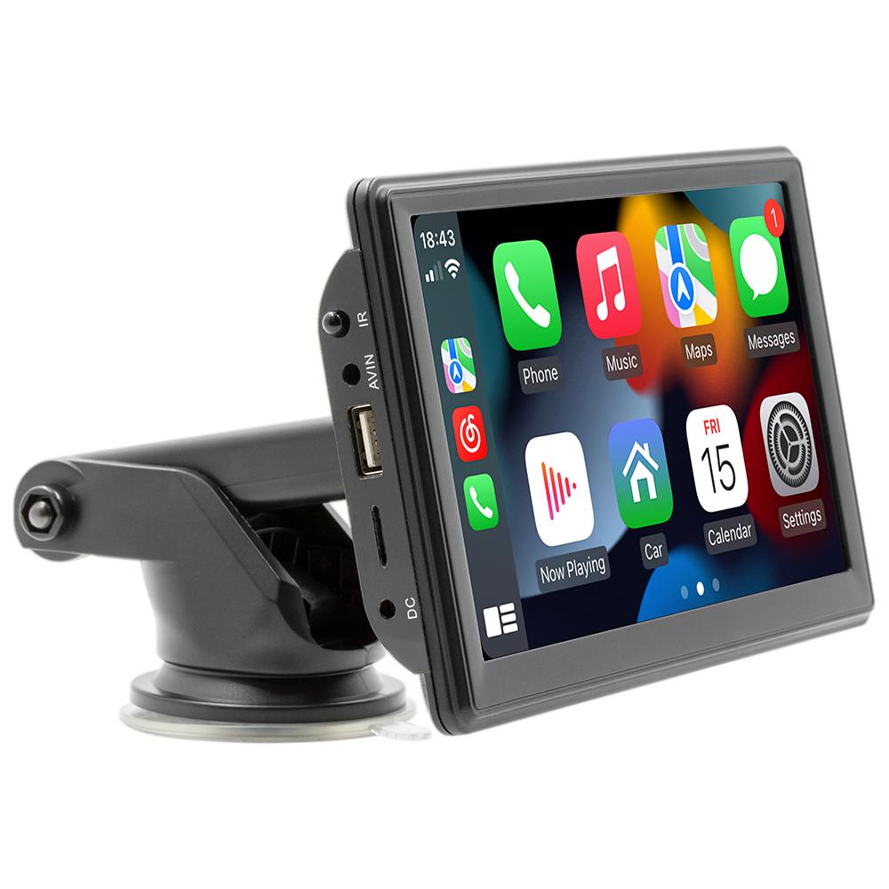 Universal 7 Inch Car Multimedia Screen BT Portable Digital FM Radio Wireless CarPlay Android Auto WIFI Car Navigation High-definition Reversing Camera