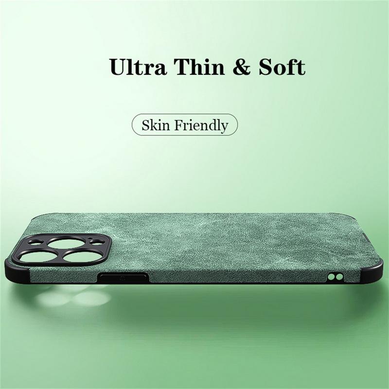 Lambskin Leather Case For iPhone 16 15 Pro Max 13 12 Pro 14 11 XR X 8 7 Matte Soft Solid Color ShockProof Cover