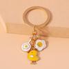 Cute Enamel Animal Duck Keychain Chicken Key Ring Pendant for Key Holder Women Girls Handbag Decor Handmade Jewelry Gift