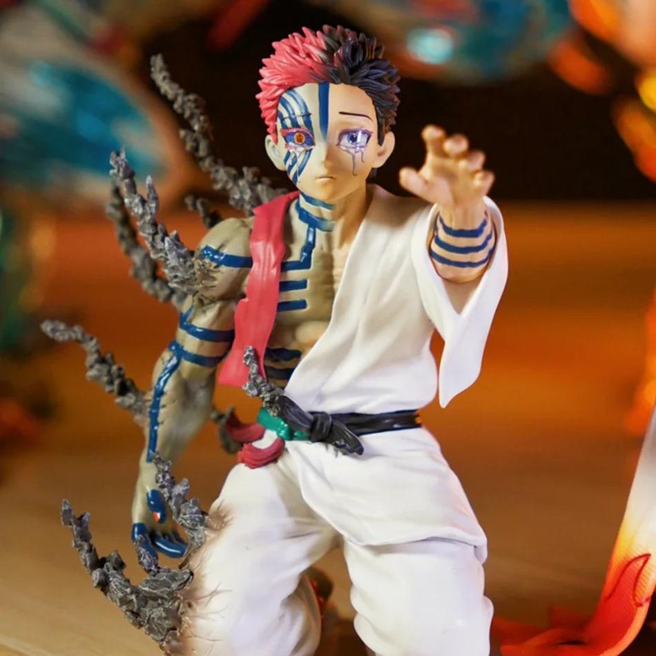 Anime 15cm Demon Slayer Figure Model Juuni Kitsuki Akaza Battle Figure Doll Kimetsu No Yaiba Desktop Decoration Collection Gifts