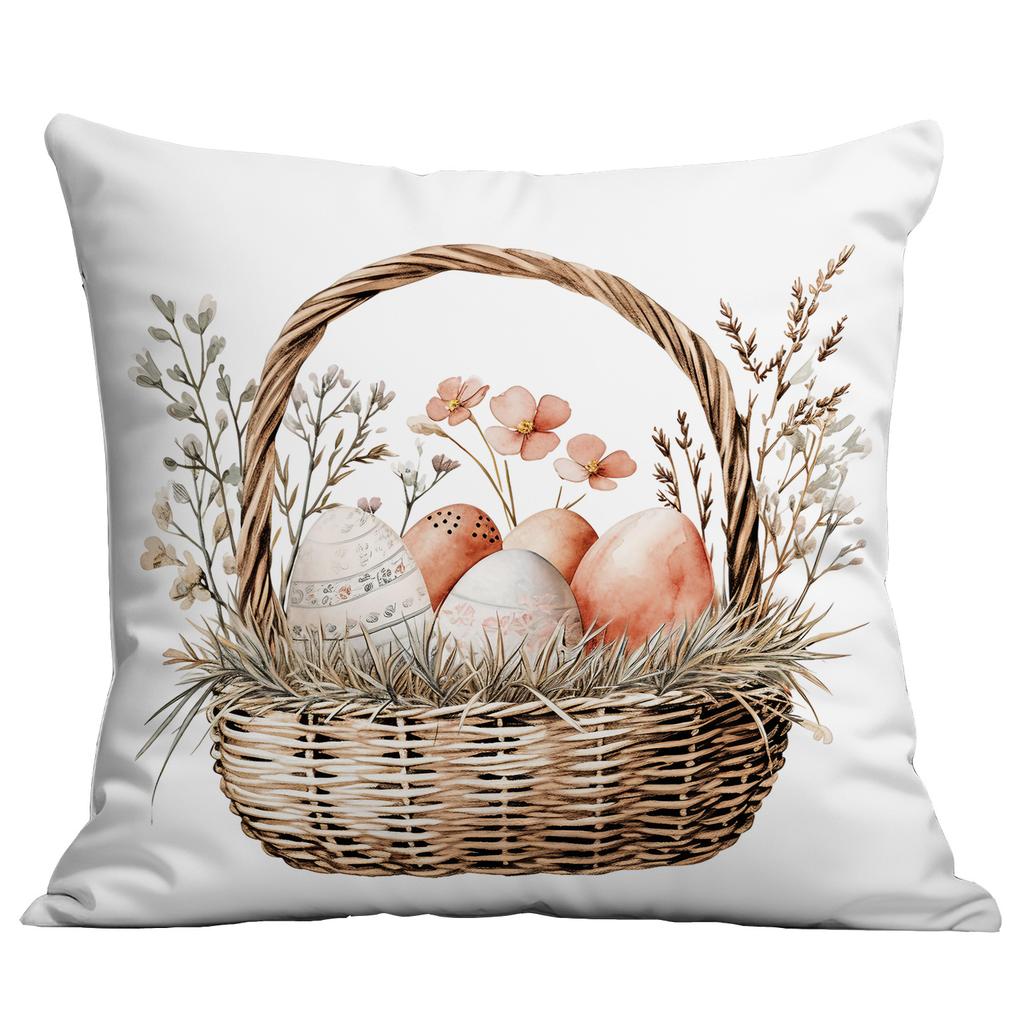 Neues Ostern Retro Floral Hase Ei Push Kissenbezug Zuhause Sofa Kissenbezug