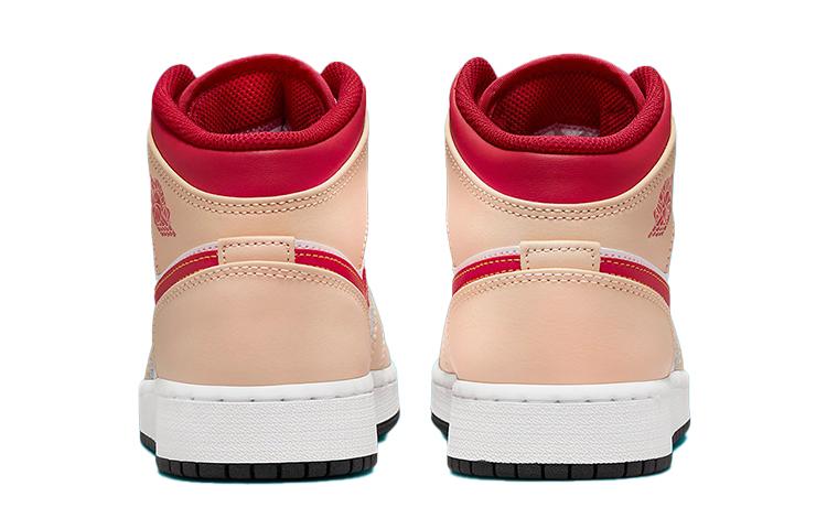 Jordan 1 Mid Light Curry Cardinal GS 554725-201
