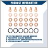 Fuel Injector/O-Ring Kit for Dodge 5.9L 12 Valve 4bt 6bt 5.9L Diesel Engines 1991.5-1998.5 / Fuel Injector Seal Ring Kit Durable/Rubber / 1 Set/Black