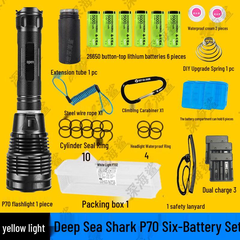 Ultra-Bright Waterproof Diving Flashlight with Long Battery Life
