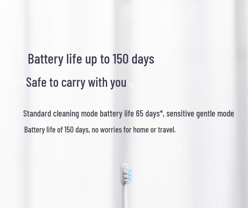 Mijia T302 Schallzahnbürste: Wasserdicht, Induktives Laden mit 4 Bürstenköpfen, Ideal für Studenten.