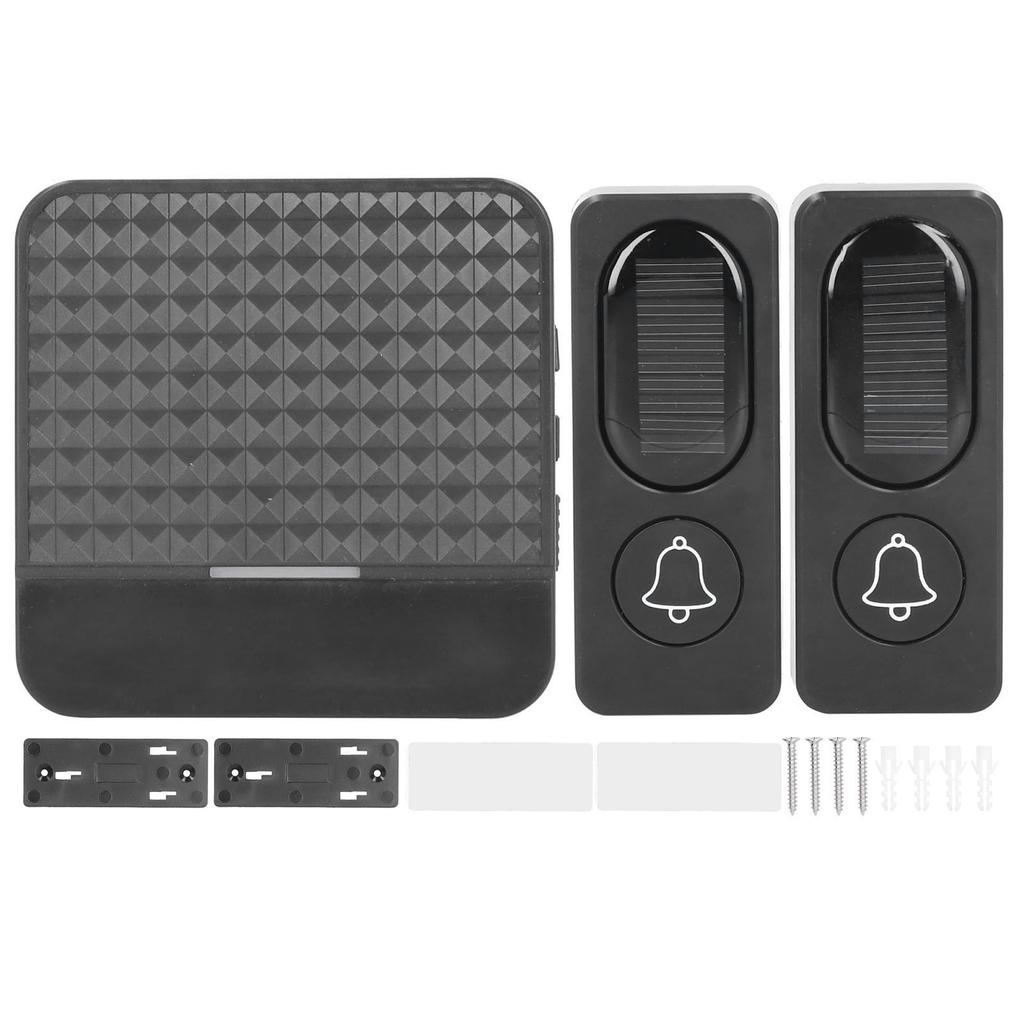 Wireless Door Bell Alarm System Waterproof Solar Electric Doorbell with LED Light