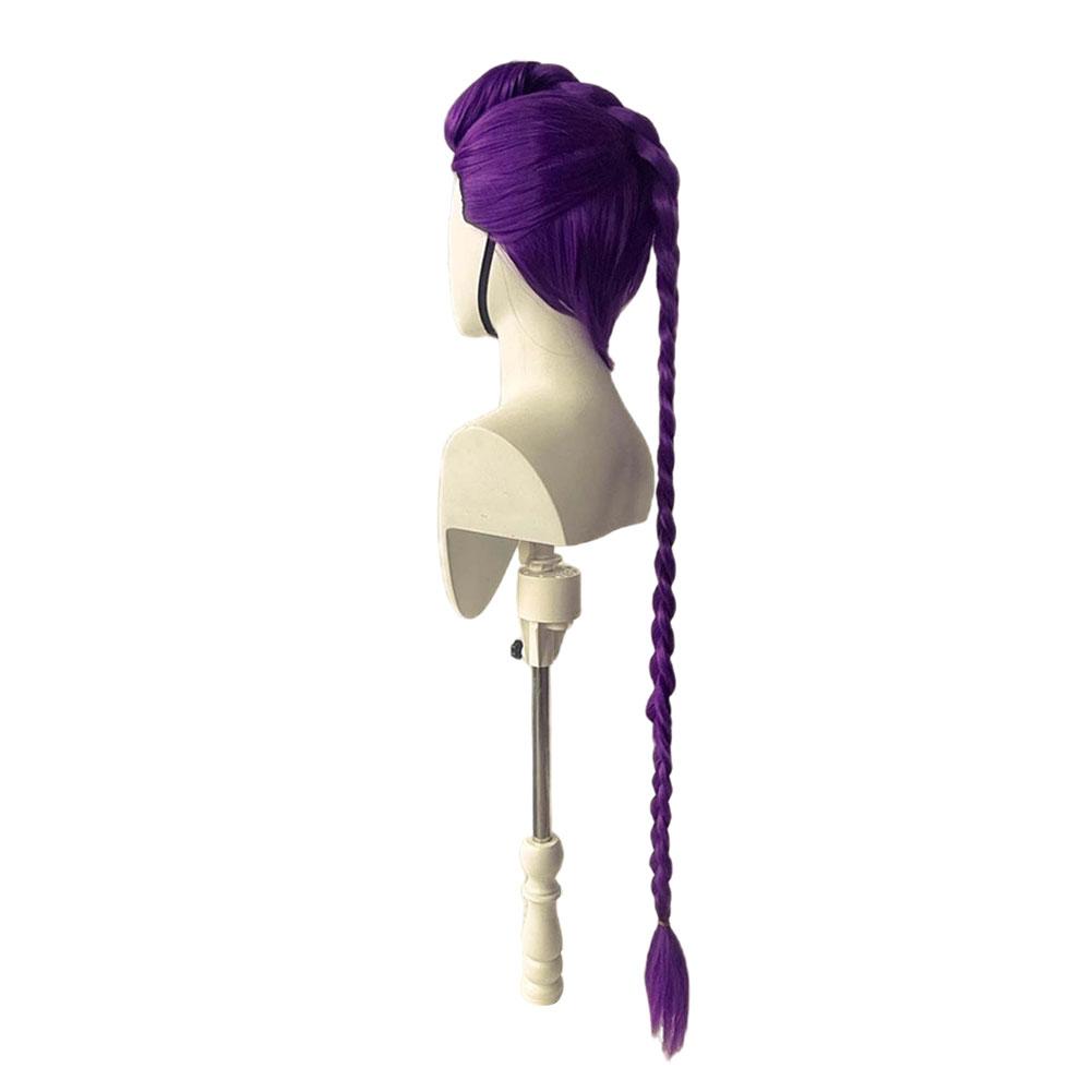 Cosplay Wig Hunters Cosplay Women Cosplay Long Hair Nails Wigs Wig Full Head Cover With Purple Long Hair Fried Dough Twists