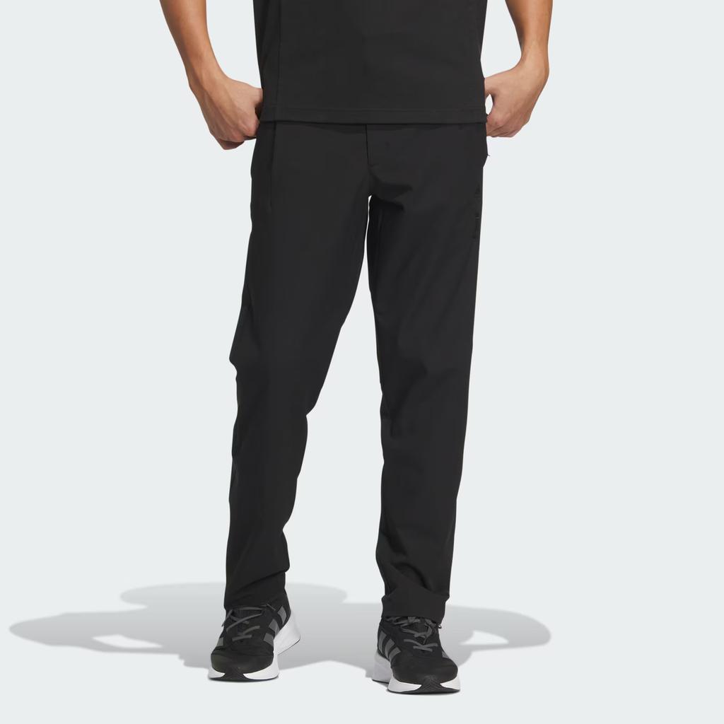 New Adidas Wuji Series Wuji Stretch Pants Knitted Sports Pants Men's Black JE6663