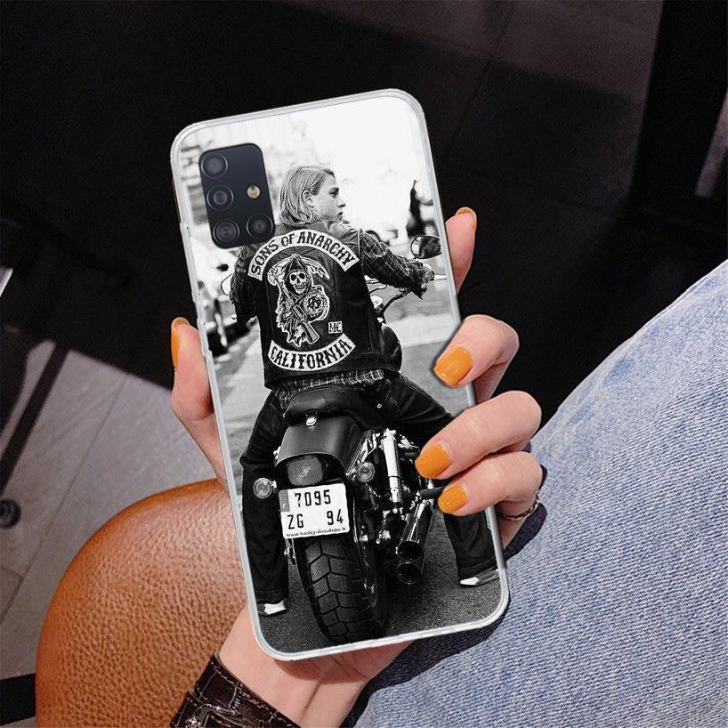 Sons Of Anarchy Black Phone Case For Samsung Galaxy A52 A32 A22 A12 A51 A31 A50S A30S A20S A10S Note 20 Ultra 10 Plus S10 A72 A7