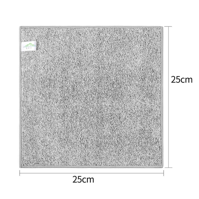 Bambuskohle Reinigungstuch Küche Mikrofasertuch Lappen Super Absorbent Nicht-Haftendes Öl Weiches Geschirrtuch Haushaltsreinigungstuch