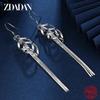 925 Sterling Silver Twisted Earrings for Women Fashion Jewelry Accessories Wholesale