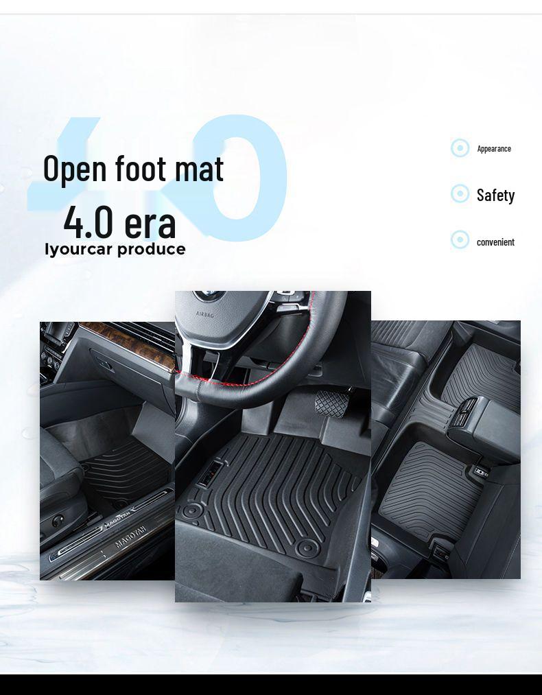 TPE Floor Mats for Volkswagen Lavida, Passat, Magotan, Tiguan L, Sagitar, Golf, Bora, Jetta & T-Cross