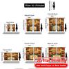 2D FLAT PRINTING 2pcs Curtains (Without Rod) Cozy Kitchen Decor New year holiday curtains with digital printing Machine Washable
